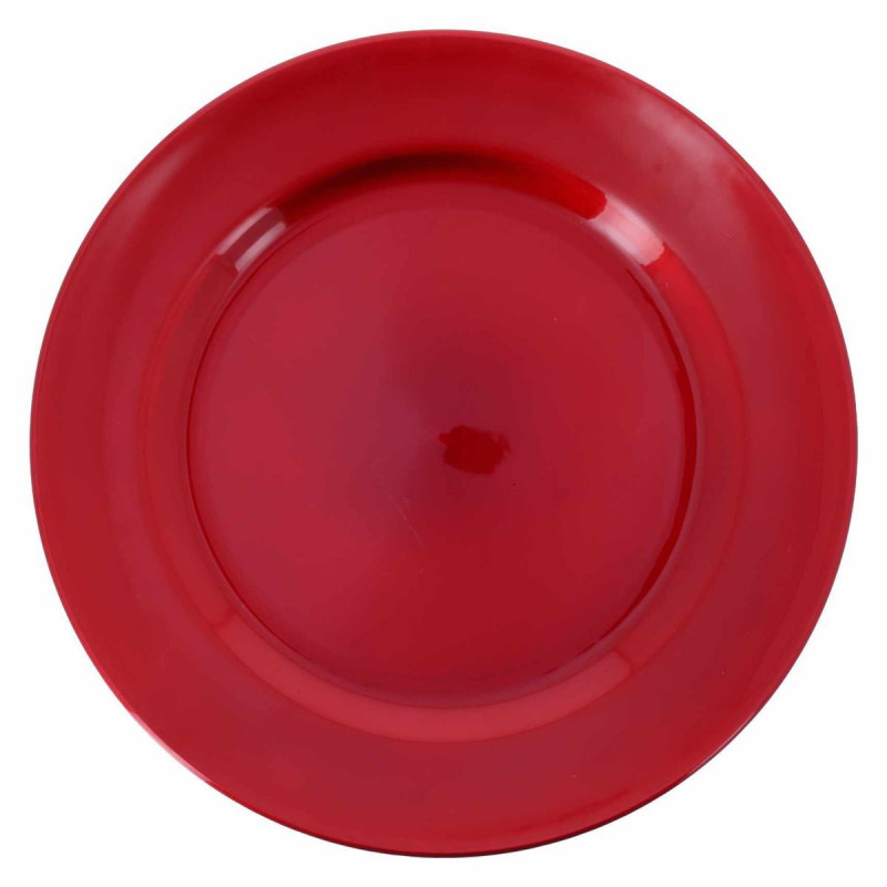 Sous-assiette Plastique Rouge Ø33cm Iconique | Déco Table