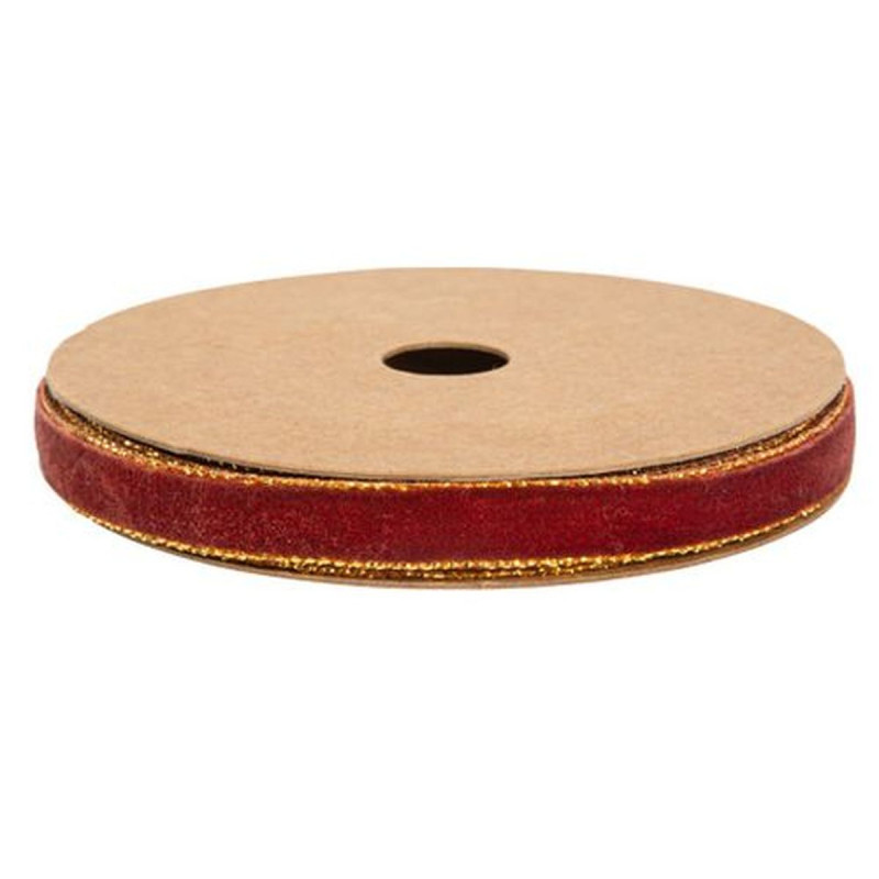 Ruban Velours Raspberry & Bordure Or 1cmx5m | Déco & Cadeaux Ruban Velours Raspberry & Bordure Or 1cmx5m | Déco & Cadeaux