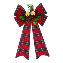 Nœud avec Branchages et Boules Tartan Ro