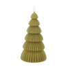 Bougie Sapin LED Cire Kaki Ø8x17,5cm | Déco Noël