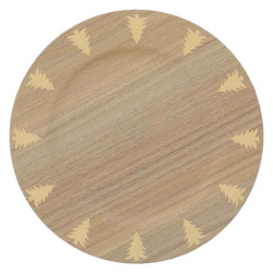 Sous Assie. D33cm Sapin Plast bois or