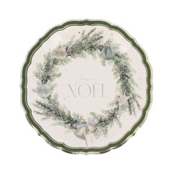 8 Assiettes "Joyeux Noël" Noël au Chalet