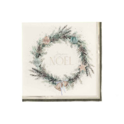 16 Serv. Couronne "Joyeux Noël" Noël au