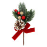 Branche Noël Chic avec Nœud en Velours R