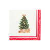 16 Serv. Santa's Christmas Papier Blanc,