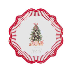 8 Assiettes "Joyeux Noël" Santa's Christ