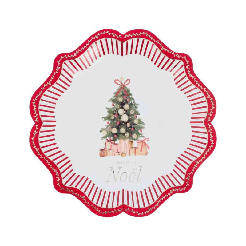 8 Assiettes "Joyeux Noël" Santa's Christ