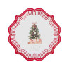 8 Assiettes "Joyeux Noël" Santa's Christ