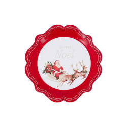 8 Petites Assiettes "Joyeux Noël" Santa'
