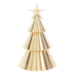 Sapin avec Étoile Résine et Pail. Or Ø12