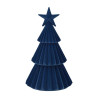 Sapin avec Étoile Velours Bleu Marine Ø1