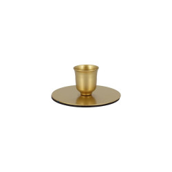 Bougeoir Oscar Métal Or Ø8x4cm