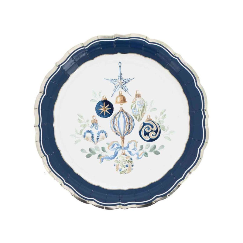 8 Petites Assiettes Timeless Blue Carton