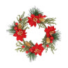 Couronne Éclat avec Poinsettias Vert, Ro