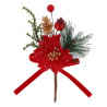 Branche Éclat Poinsettia avec Nœud Velou