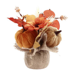 Composition Cottage avec Citrouilles en