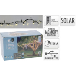 GUIRLANDE SOLAIRE 560LED BLC CHAUD
