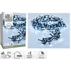 GUIRLANDE CHENILLE 400 LED BLANC FROID M