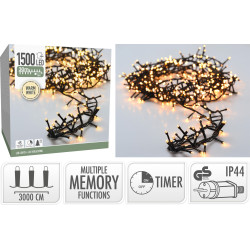 GUIRLANDE CHENILLE LED 1500LED BLANC CHA