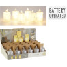BOUGIE LED RETRO 8CM ACRYL TRANSPARENTE