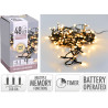 GUIRLANDE TABLE 48LED BLC CHAUD FIL NOI