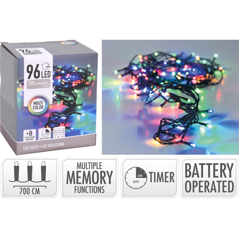 GUIRLANDE LED 96 MULTICOL