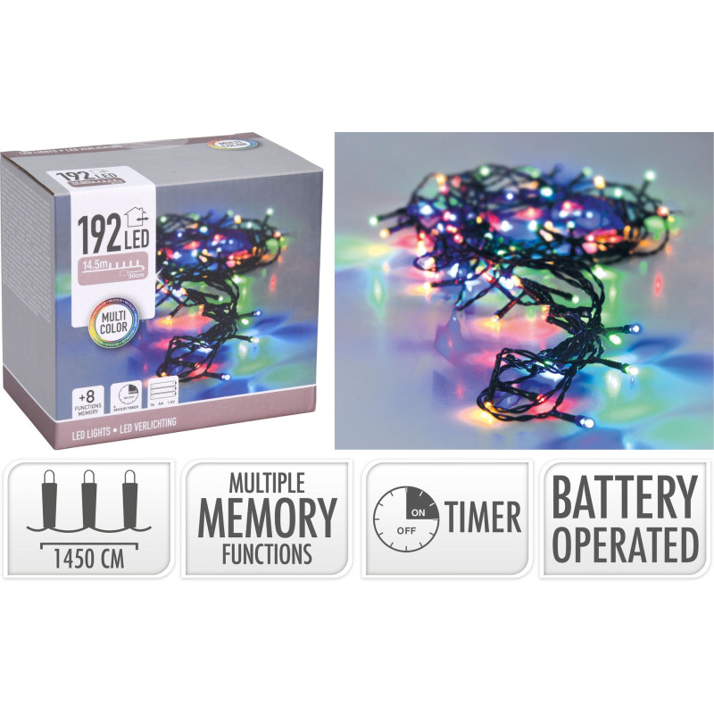 GUIRLANDE LED 192 MULTICOLORE