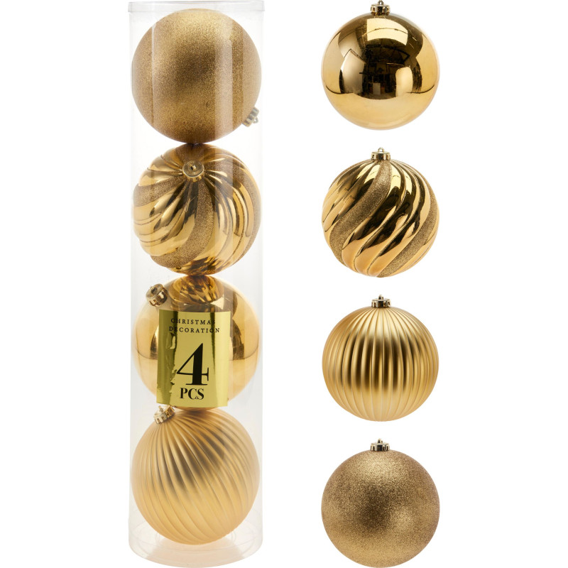 BOULE NOËL OR 15CM X4