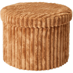 POUF PLI RANGEMENT 32CM BRUN MARRON
