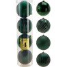 BOULES NOËL VERT 15CM X4