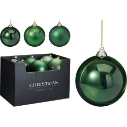 BOULE NOËL 140MM VERTE 3ASS