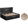 BOULE NOËL 10CM CHAMPAGNE PAILLETTES