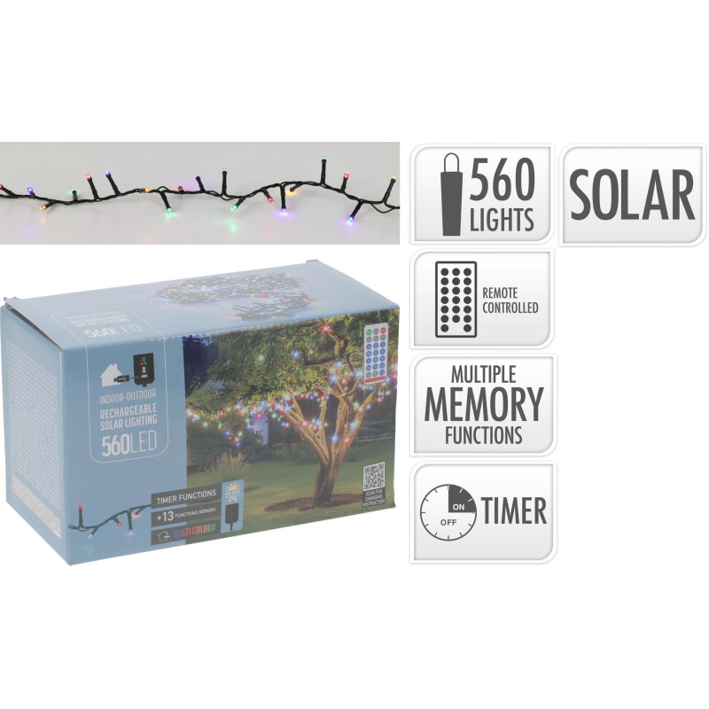 GUIRLANDE SOLAIRE 560LED MULTICOLORE