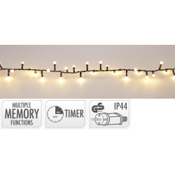 GUIRLANDE CERISES 500LED BLC CHAUD