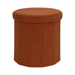 COFFRE POUF PLI COTELE JULES TERRACOTTA