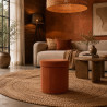 COFFRE POUF PLI COTELE JULES TERRACOTTA