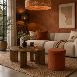COFFRE POUF PLI COTELE JULES TERRACOTTA