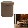 COFFRE POUF PLI COTELE JULES TAUPE