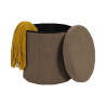 COFFRE POUF PLI COTELE JULES TAUPE