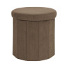 COFFRE POUF PLI COTELE JULES TAUPE
