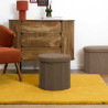 COFFRE POUF PLI COTELE JULES TAUPE