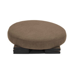 COFFRE POUF PLI COTELE JULES TAUPE