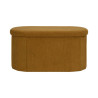Coffre Banc Pliable Jules Côtelé Jaune - Rangement 2 Places Coffre Banc Pliable Jules Côtelé Jaune - Rangement 2 Places