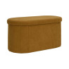Coffre Banc Pliable Jules Côtelé Jaune - Rangement 2 Places Coffre Banc Pliable Jules Côtelé Jaune - Rangement 2 Places