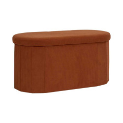 Coffre Banc Pliable Jules Côtelé Terracotta - Rangement 2 Places