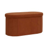 Coffre Banc Pliable Jules Côtelé Terracotta - Rangement 2 Places Coffre Banc Pliable Jules Côtelé Terracotta - Rangement 2 Places
