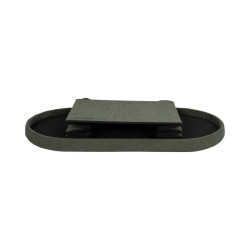 Coffre Banc Pliable Jules Côtelé Vert - Rangement 2 Places