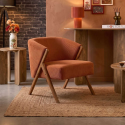 FAUTEUIL SALON COTELE JULES TERRACOTTA