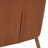 Fauteuil Salon Côtelé Jules Terracotta - Design & Pieds Bois