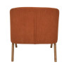 Fauteuil Salon Côtelé Jules Terracotta - Design & Pieds Bois